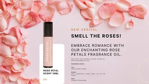 Rose Petal Roll On Perfume Essential Oil Blend (10ml) - Picture 1 of 3