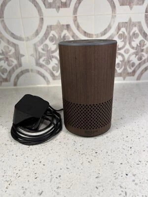 Amazon Echo 2nd Gen Smart Speaker With Dolby Walnut Wooden Tested MINT PS73BR - Image 1 of 4