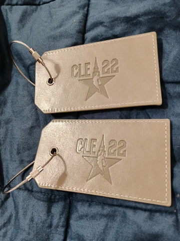 NBA All Star 2022 Cleveland LUGGAGE BAG TAG Set of 2.  & 2022-23 Pocket Schedule Cover