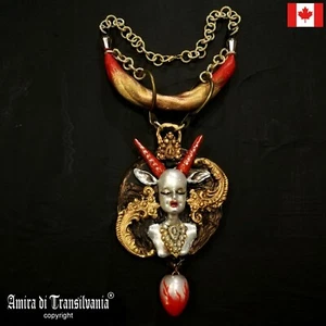 Vatika Goddess Vatican Gothic Jewelry Talisman Necklace Pendant Satanic Satanist - Picture 1 of 24