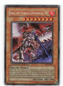 Yugioh HORUS, DER SCHWARZFLAMMENDRACHE LV8 , een-dese1 Secret Rare deutsch Exc - Bild 1 von 2