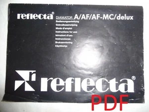 Instructions slide projector REFLECTA DIAMETOR A/AF/AF-MC/delux - ON Email/CD - Picture 1 of 2