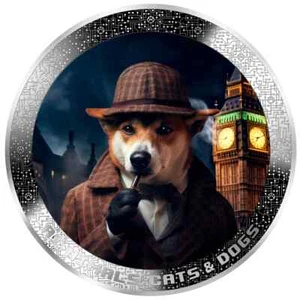 DETECTIVE DOG AI-NIMALS 1 Oz Silver Coin 1000 Francs Cameroon 2025 - Bild 1 von 3