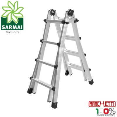 Marchetti BLACK 45 scala telescopica in alluminio allungabile fino a 4,6 mt - Immagine 1 di 4
