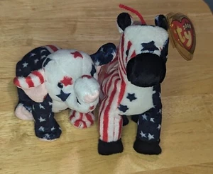 2003 TY Beanie Babies RIGHTY & LEFTY - Bild 1 von 19