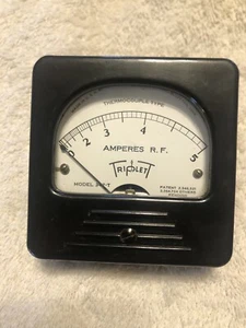 Triplett Model 347T Amperes R.F 0-5   Thermocouple Type Gauge Meter (Tray5/1) - Picture 1 of 7