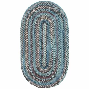 Capel Rugs Wool Kill Devil Hill Country Oval Braided Area Rug Blue Old Glory 425 - Picture 1 of 5