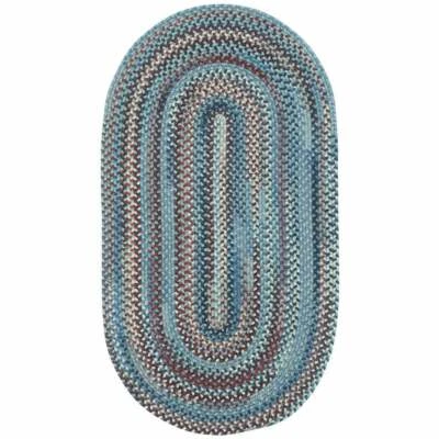 Capel Rugs Wool Kill Devil Hill Country Oval Braided Area Rug Blue Old Glory 425 - Image 1 of 4