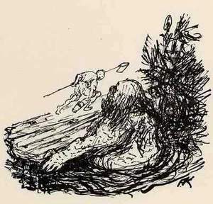 Der WASSERMANN - Alfred KUBIN - Der NÖCK - Strichätzung 1952 monogram. - Picture 1 of 1