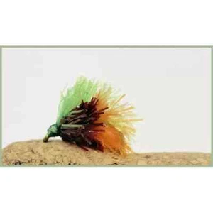 Blob Flies, 8 Three Tone Blob Orange Lime & Black Trout or Salmon Flies, Size 10 - Picture 1 of 1