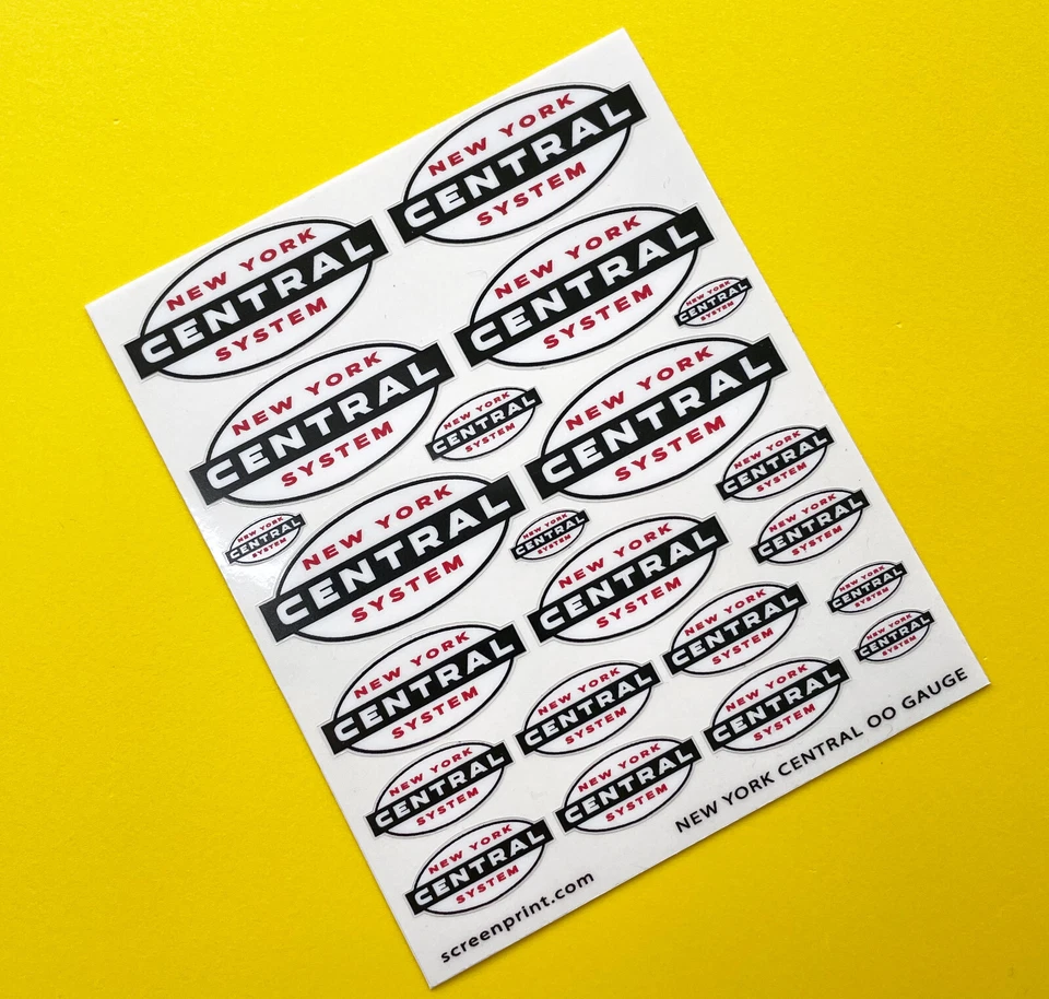 Model Railway New York Central System Box Car logos OO Gauge stickers decals - Image 1 of 2
