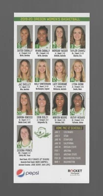 2020 Washington Huskies vs Oregon Ducks SABRINA IONESCU **Basketball Program** - Image 1 of 2