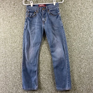 Levis 514 Jeans Youth 12 Regular 26x26 1/2 Vintage Blue Slim Straight Denim EUC - Picture 1 of 12