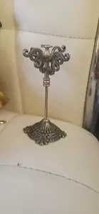 Antique Silver Plate Atlas Tree Ring Holder Jewellery Stand - Picture 1 of 1