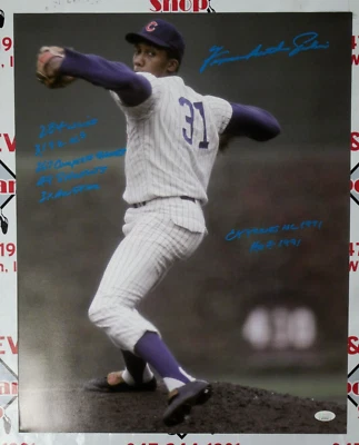 FERGUSON ARTHUR JENKINS SIGNED 16X20 W/ 7 INSCRIPTIONS JSA COA - CHICAGO CUBS - Image 1 of 4