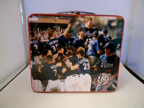 2015 RENO ACES BASEBALL CLUB LUNCHBOX w/ CHAMPIONSHIP FLAGS / WHITNEY PEAK HOTEL Cover