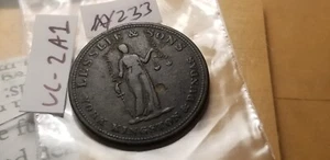 Canada Half Penny Rare Token Leslie & Sons UC-2A1. - Picture 1 of 2