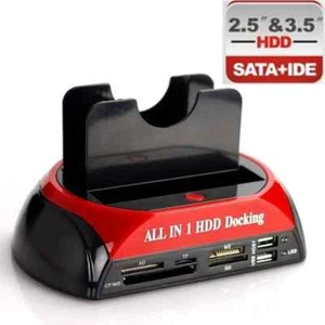 Station d'accueil dock pour disque dur 2,5"/3,5" USB pour SSD HDD SATA IDE HUB - Afbeelding 1 van 6