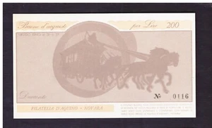 Buono d'Acquisto Filatelia di D'Aquino Novara 200 Lire 30-6-1977 - Picture 1 of 1