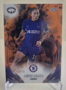 2023-24 TOPPS CHROME WOMENS UEFA LAUREN JAMES #10 INFERNO SER# 69/75 - Picture 1 of 2