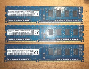 SK Hynix, PC3L-12800U, 1Rx8, , 4GB, 3x4GB, 240Pin DIMM - Bild 1 von 1
