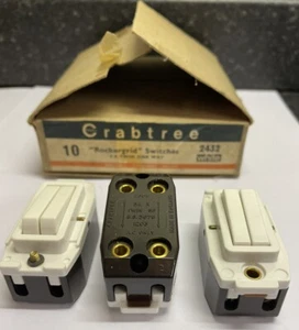 Crabtree One Module 2 Switches Old Style Grid Rockergrid Switch 2x1 way 5 Amp 5A - Picture 1 of 6