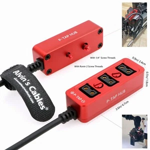  D-tap Splitter P-Tap HUB Cable Male to 3 Port D tap Female Cable for ARRI RED - Imagen 1 de 8