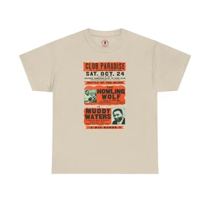 Retro Throwback Konzert Poster T-Shirt Muddy Waters Howlin' Wolf Neu mit Etikett S-5XL - Bild 1 von 50