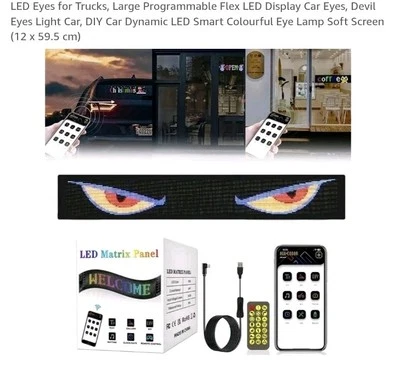 LED Matrix Panel - Flexibles Schild Nachricht Display Bildschirm APP gesteuert (siehe Bilder) - Bild 1 von 4
