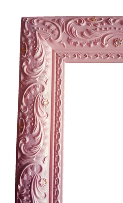 复古粉红色木框架:艺术与工艺/图片/帆布 - 适合 16x20 带玻璃 — 第 1/4 张图片