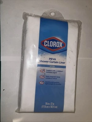 Revestimiento Cortina Ducha Clorox PEVA 70x72" Blanco Nuevo Foto 1 de 3