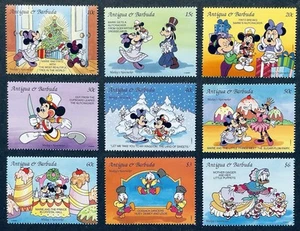 ANTIGUA MICKEYS NUTCRACKER DISNEY CHRISTMAS STAMPS SET 1993 MNH MINNIE GOOFY - Picture 1 of 1