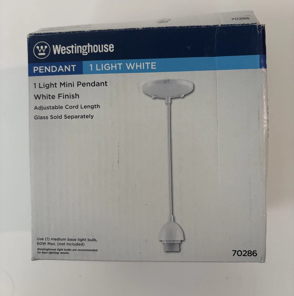 Kit mini pingente Westinghouse acabamento branco #70286 novo na caixa - Imagem 1 de 1