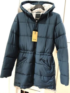 Cappotto Imbottito blu ICHI donna S nuovo con etichetta  - Foto 1 di 11
