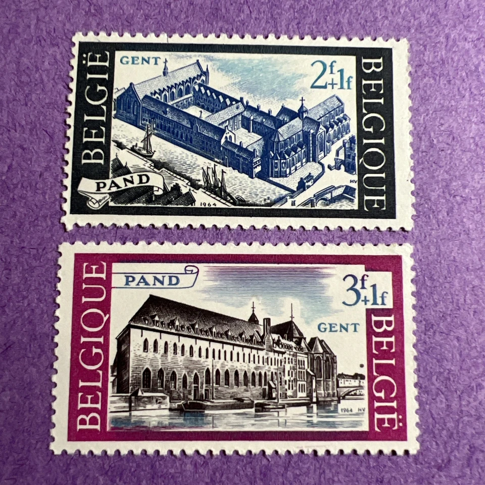 Belgium 1964 - MNH Scott B764-B765. Restoration of Pand Dominican Abbey Ghent. - Image 1 of 1