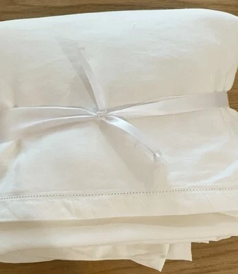 West Elm Signature Tencel Linen Duvet White  Full Queen - Image 1 of 4