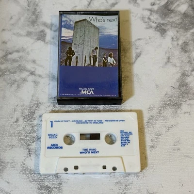 The Who Who's Next Music Cassette Tape MCA Baba O'Riley Bargain Behind Blue Eyes - Image 1 of 3