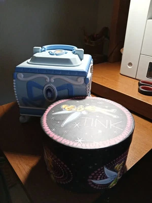 Детский набор из 2 музыкальных шкатулок Disney Cinderella Treasure Box Sings, Tinkerbell Jewelry - Изображение 1 из 4