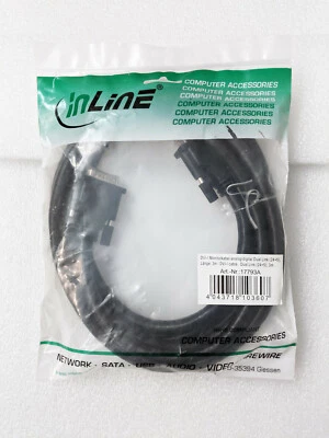 inLine DVI-I Monitorkabel, 3m, Premium analog/digital DualLink 24+5 (NEU, OVP) - Bild 1 von 4