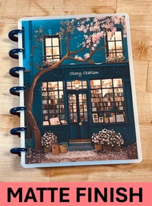 MATTE Cute Bookstore Flowers Front & Back Cover Set 4 use w/ MINI HAPPY Planner~ - Picture 1 of 7