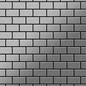 Mosaico azulejo macizo metal acero inoxidable cepillado gris 1,6mm fuerte House-S-B - Imagen 1 de 5
