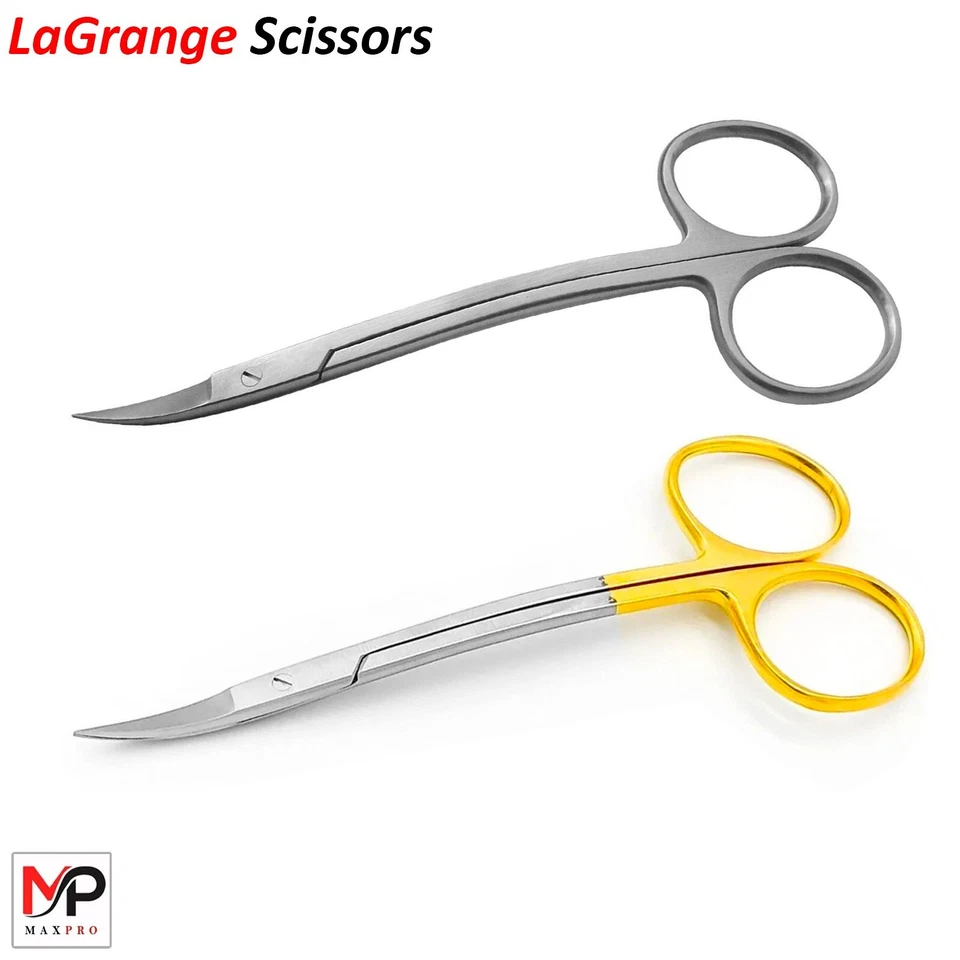 La-Grange Double Curved Scissors Precision Dental Tissue & Gum Trimming Surgical - Image 1 of 1