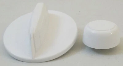 Temporizador de secadora blanca y perilla selectora con clips de resorte Roper Whirlpool Kenmore Maytag Foto 1 de 3