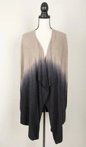 BAREFOOT DREAMS Cozy Chic Lite Ombre Waterfall Cardigan Sweater Black Size S-M - Picture 1 of 5