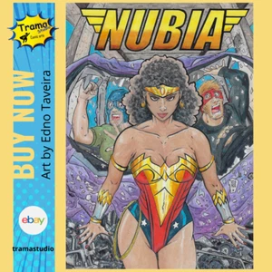 🖤Nubia 09"x12" arte cómico original de Edno Taveira - TramaStudio 🖤 - Imagen 1 de 6