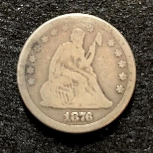 1876 Seated Liberty Quarter 25c -- VG Very Good - Picture 1 of 2
