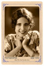 DOROTHY JANIS Silent Film Actress Vintage Photo Reprint Cabinet Card CDV
