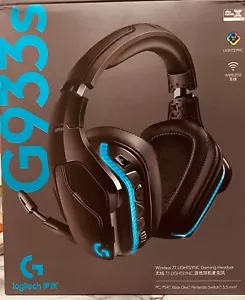 Logitech G933 S Cuffie da gioco wireless 7.1 LightSync - Nero venditore UK - Foto 1 di 12