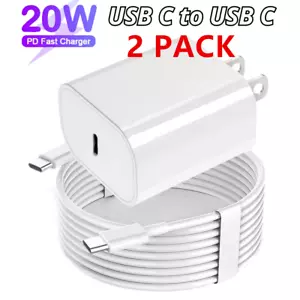 For Android Samsung 20W Type C Fast Charger Adapter Block USB C Charging Cable - Picture 1 of 21