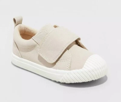 Toddler Boys' Ezra Canvas Sneakers Tan - Cat & Jack - SIZE 12 - Image 1 of 4